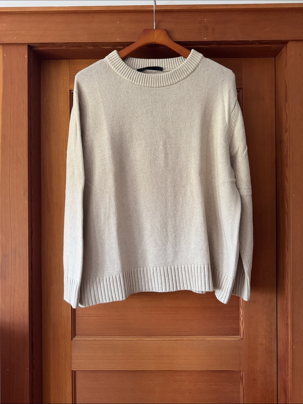 Jenni Kayne Cashmere Cotton Oversized Crewneck Sweater, NWOT, M